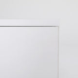 Bedside Table Side Storage Cabinet Nightstand Bedroom 2 Drawer Legs ETTA WHITE - Extra Image