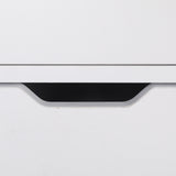 Bedside Table 2 Drawer Wood Leg Storage Cabinet Nightstand KIYO WHITE - Extra Image