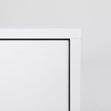 Bedside Table 2 Drawer Wood Leg Storage Cabinet Nightstand KIYO WHITE - Extra Image