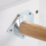 2X Bedside Table 2 Drawer Wood Leg Storage Cabinet Nightstand KIYO WHITE - Low Angle