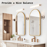 Wall Arch Mirror Arc Aluminum Frame Bathroom 50x80cm GOLD - 45-Degree Angle