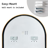 2 Set Wall Arch Mirror Arc Aluminum Frame Bathroom 50x80cm GOLD - Extra Image