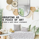 Wall Mirror Oval Aluminum Frame Bathroom 45x100cm BLACK - Low Angle