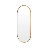 Wall Mirror Oval Aluminum Frame Bathroom 45x100cm GOLD