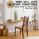 Wall Mirror Oval Aluminum Frame Bathroom 50x75cm GOLD - 45-Degree Angle