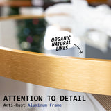 2 Set Wall Mirror Oval Aluminum Frame Bathroom 50x75cm GOLD - Top-Down View