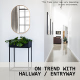 2 Set Wall Mirror Oval Aluminum Frame Bathroom 50x75cm GOLD - Extra Image