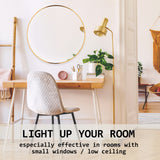 Wall Mirror Round Aluminum Frame Bathroom 70cm GOLD - Rear View