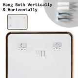 2 Set Wall Mirror Rectangular Aluminum Frame Bathroom 60x80cm GOLD - Extra Image