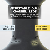 2 Set LED Wall Mirror Oval Anti-Fog Bathroom 50x75cm - Rear View