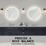 LED Wall Mirror Round Anti-Fog Bathroom 80cm - Extra Image