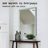 2 Set Wall Mirror Rectangular Frame Bathroom 70x90cm Turquoise - 45-Degree Angle
