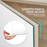 La Bella Oak Bathroom Mirror Cabinet Wall Single Door Shaving Storage 45 x 72 cm - Extra Image