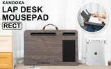 Lap Desk Laptop Stand Phone Tablet Holder Mousepad Cushioned Lapdesk IRON GREY OAK - Front View