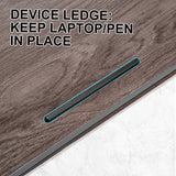 Lap Desk Laptop Stand Phone Tablet Holder Mousepad Cushioned Lapdesk IRON GREY OAK - 45-Degree Angle