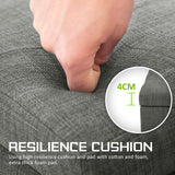 Storage Ottoman Stool 102cm Fabric DARK GREY - Close-Up Angle