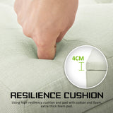 Storage Ottoman Stool 102cm Fabric LIGHT GREEN - Extra Image