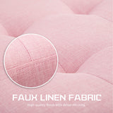 Storage Ottoman Stool 102cm Fabric PINK - Extra Image