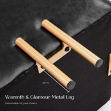 2X Storage Ottoman Foot Stool Cube Tuffet Seat 45cm PU Leather BLACK - Extra Image