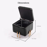 2X Storage Ottoman Foot Stool Cube Tuffet Seat 45cm PU Leather BLACK - Extra Image