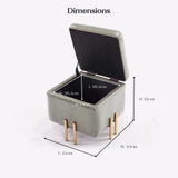 2X Storage Ottoman Foot Stool Cube Tuffet Seat 45cm PU Leather GREY - Extra Image
