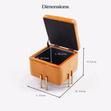 Storage Ottoman Foot Stool Cube Tuffet Seat 45cm PU Leather LIGHT BROWN - Extra Image