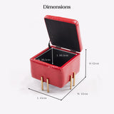 2X Storage Ottoman Foot Stool Cube Tuffet Seat 45cm PU Leather RED - Extra Image