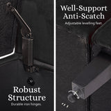 Storage Ottoman Stool Arm Bench Seat 132cm Velvet BLACK - Extra Image