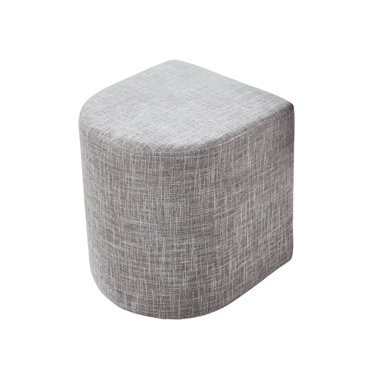 Contemporary Dark Grey Linen Ottoman Stool - Versatile Footrest & Pouffe