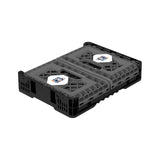 25L Smart Foldable Stackable Crate Tool Collapsible Storage Box - Charcoal - Side View