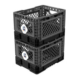 25L Smart Foldable Stackable Crate Tool Collapsible Storage Box - Charcoal - Top-Down View