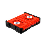 25L Smart Foldable Stackable Crate Tool Collapsible Storage Box - Red - Side View