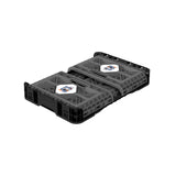 48L Smart Foldable Stackable Crate Tool Collapsible Storage Box - Charcoal - Side View
