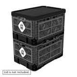 48L Smart Foldable Stackable Crate Tool Collapsible Storage Box - Charcoal