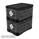 48L Smart Foldable Stackable Crate Tool Collapsible Storage Box - Charcoal - 45-Degree Angle