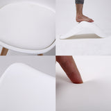 2X Retro Dining Cafe Chair Padded Seat WHITE - Top-Down View