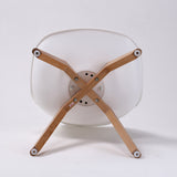 4X Retro Dining Cafe Chair Padded Seat WHITE - Rear View
