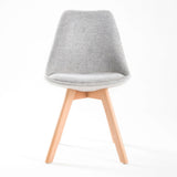 4X Retro Dining Cafe Chair Padded Seat GREY - Extra Image