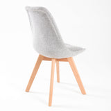 4X Retro Dining Cafe Chair Padded Seat GREY - Extra Image