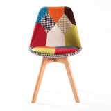 2X Retro Dining Cafe Chair Padded Seat MULTI COLOUR - Extra Image
