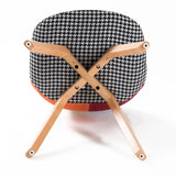 4X Retro Dining Cafe Chair Padded Seat MULTI COLOUR - Close-Up Angle