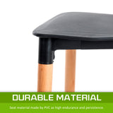2X Retro Belloch Stackable Dining Cafe Chair BLACK - 45-Degree Angle