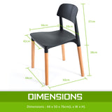 2X Retro Belloch Stackable Dining Cafe Chair BLACK - Extra Image