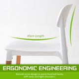 2X Retro Belloch Stackable Dining Cafe Chair WHITE - Top-Down View