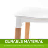 2X Retro Belloch Stackable Dining Cafe Chair WHITE - 45-Degree Angle