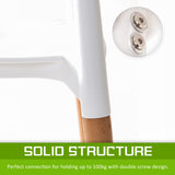 2X Retro Belloch Stackable Dining Cafe Chair WHITE - Rear View