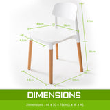2X Retro Belloch Stackable Dining Cafe Chair WHITE - Extra Image
