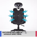 Ergonomic Korean Office Chair SUPERB BLACK - Extra Image