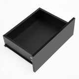 2X Bedside Table 2 Drawers RGB LED Bedroom Cabinet Nightstand Gloss AURORA BLACK - Extra Image