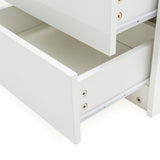 Bedside Table 3 Drawers RGB LED Bedroom Cabinet Nightstand Gloss GLORY WHITE - Low Angle